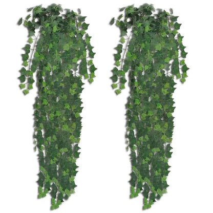 2 pcs Green Artificial Ivy Bush 35"