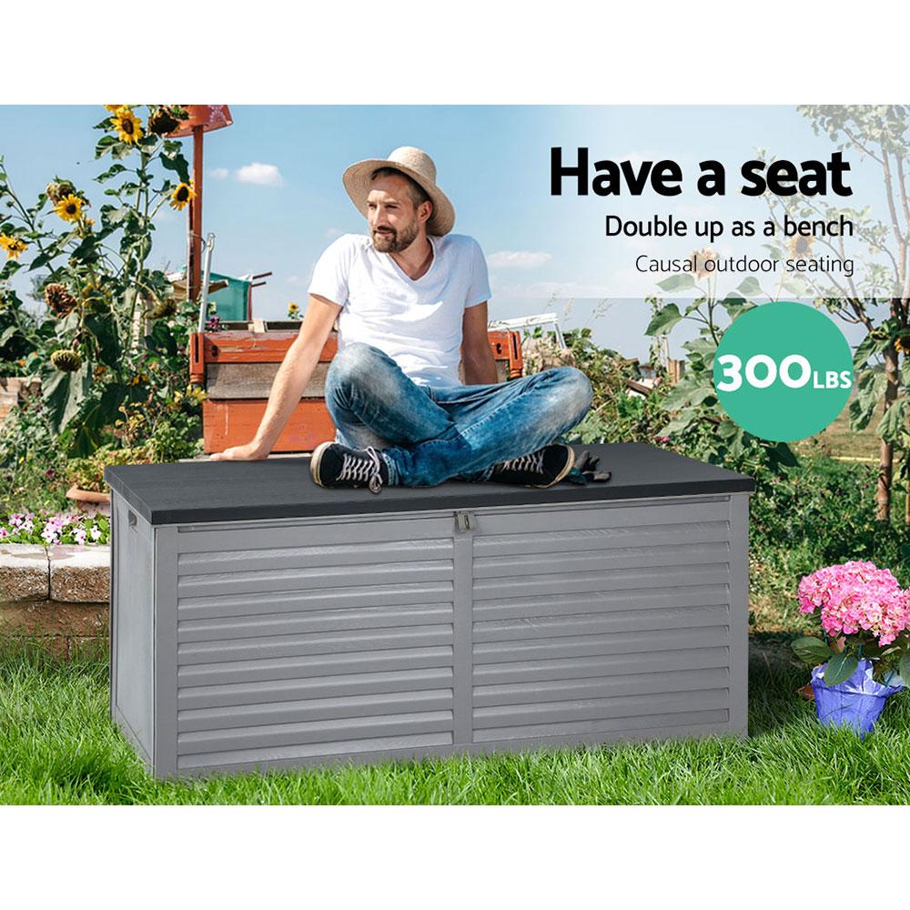 Gardeon Outdoor Storage Box 490L Bench Seat Indoor Garden Toy Tool